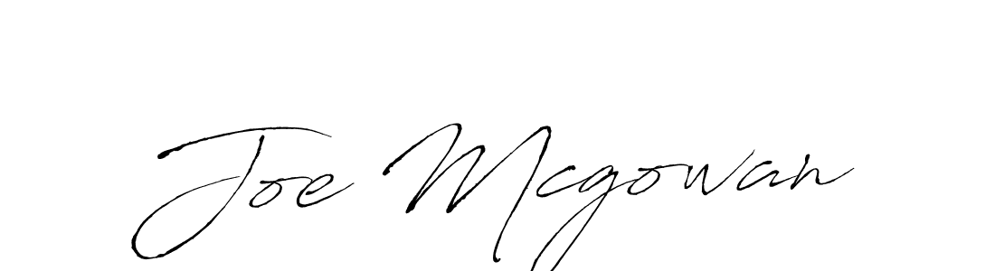 How to make Joe Mcgowan name signature. Use Antro_Vectra style for creating short signs online. This is the latest handwritten sign. Joe Mcgowan signature style 6 images and pictures png