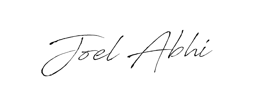 How to make Joel Abhi name signature. Use Antro_Vectra style for creating short signs online. This is the latest handwritten sign. Joel Abhi signature style 6 images and pictures png