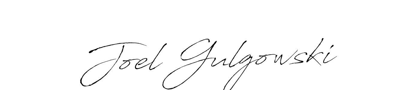 Joel Gulgowski stylish signature style. Best Handwritten Sign (Antro_Vectra) for my name. Handwritten Signature Collection Ideas for my name Joel Gulgowski. Joel Gulgowski signature style 6 images and pictures png