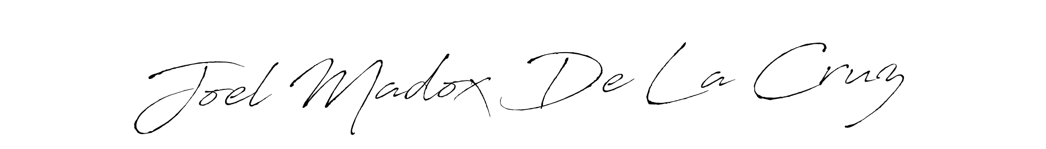 How to make Joel Madox De La Cruz name signature. Use Antro_Vectra style for creating short signs online. This is the latest handwritten sign. Joel Madox De La Cruz signature style 6 images and pictures png