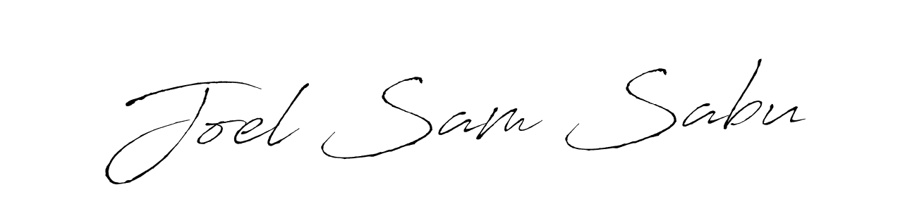 Create a beautiful signature design for name Joel Sam Sabu. With this signature (Antro_Vectra) fonts, you can make a handwritten signature for free. Joel Sam Sabu signature style 6 images and pictures png