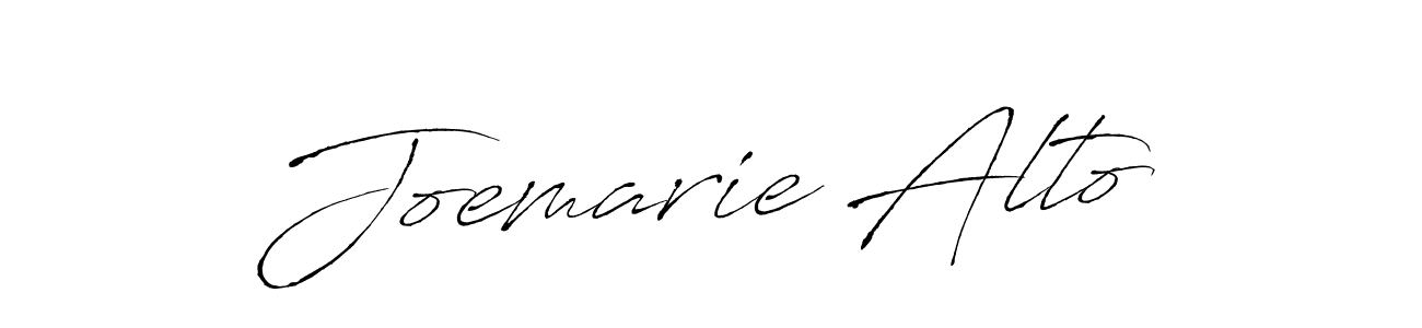 Make a beautiful signature design for name Joemarie Alto. With this signature (Antro_Vectra) style, you can create a handwritten signature for free. Joemarie Alto signature style 6 images and pictures png