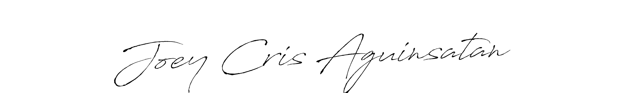 Design your own signature with our free online signature maker. With this signature software, you can create a handwritten (Antro_Vectra) signature for name Joey Cris Aguinsatan. Joey Cris Aguinsatan signature style 6 images and pictures png