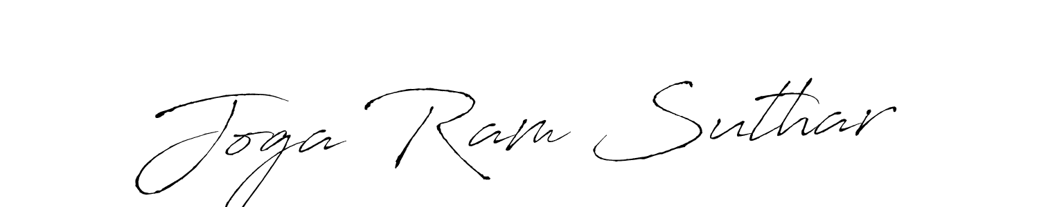 How to make Joga Ram Suthar name signature. Use Antro_Vectra style for creating short signs online. This is the latest handwritten sign. Joga Ram Suthar signature style 6 images and pictures png