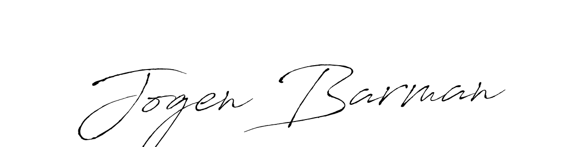 Make a beautiful signature design for name Jogen Barman. With this signature (Antro_Vectra) style, you can create a handwritten signature for free. Jogen Barman signature style 6 images and pictures png