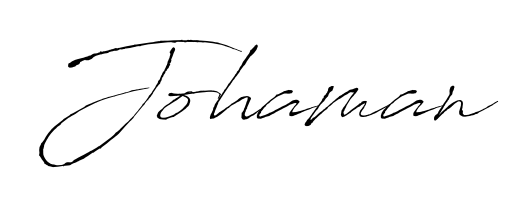 Generate high-definition signature styles for Johaman. The Antro_Vectra typeface ensures crisp legibility and sophisticated design. Johaman signature style 6 images and pictures png