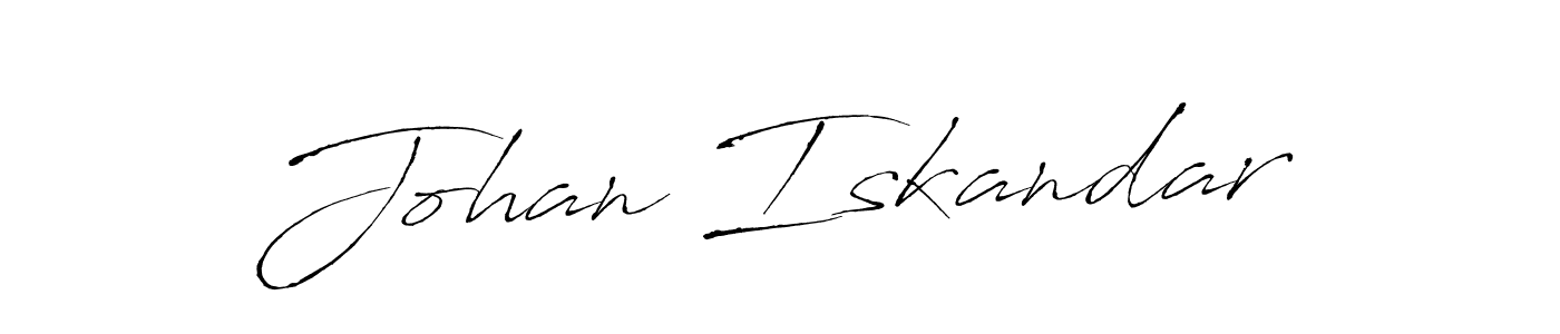 Create a beautiful signature design for name Johan Iskandar. With this signature (Antro_Vectra) fonts, you can make a handwritten signature for free. Johan Iskandar signature style 6 images and pictures png