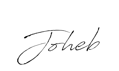 Use a signature maker to create a handwritten signature online. With this signature software, you can design (Antro_Vectra) your own signature for name Joheb. Joheb signature style 6 images and pictures png