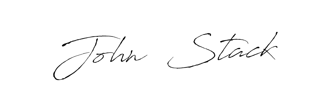 Create a beautiful signature design for name John  Stack. With this signature (Antro_Vectra) fonts, you can make a handwritten signature for free. John  Stack signature style 6 images and pictures png