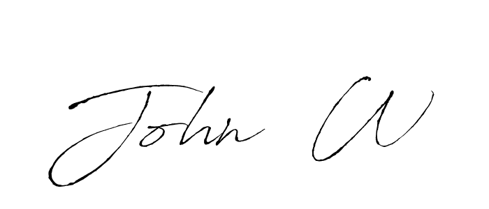 How to make John  W signature? Antro_Vectra is a professional autograph style. Create handwritten signature for John  W name. John  W signature style 6 images and pictures png