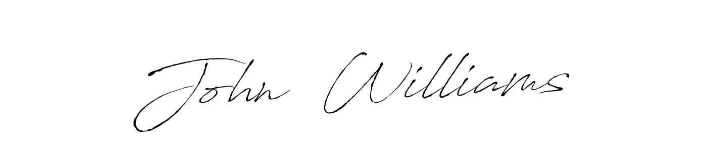 Antro_Vectra is a professional signature style that is perfect for those who want to add a touch of class to their signature. It is also a great choice for those who want to make their signature more unique. Get John  Williams name to fancy signature for free. John  Williams signature style 6 images and pictures png