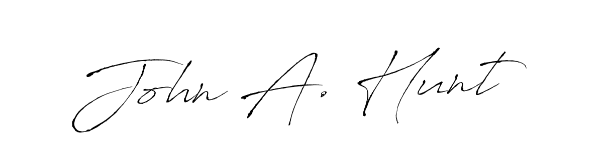 Use a signature maker to create a handwritten signature online. With this signature software, you can design (Antro_Vectra) your own signature for name John A. Hunt. John A. Hunt signature style 6 images and pictures png