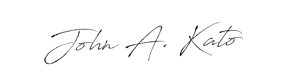 Use a signature maker to create a handwritten signature online. With this signature software, you can design (Antro_Vectra) your own signature for name John A. Kato. John A. Kato signature style 6 images and pictures png