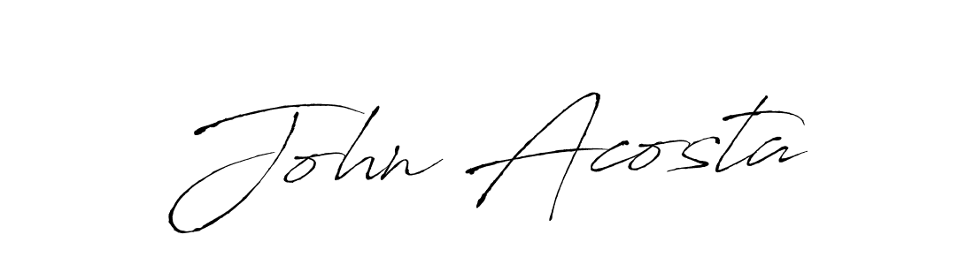 Design your own signature with our free online signature maker. With this signature software, you can create a handwritten (Antro_Vectra) signature for name John Acosta. John Acosta signature style 6 images and pictures png