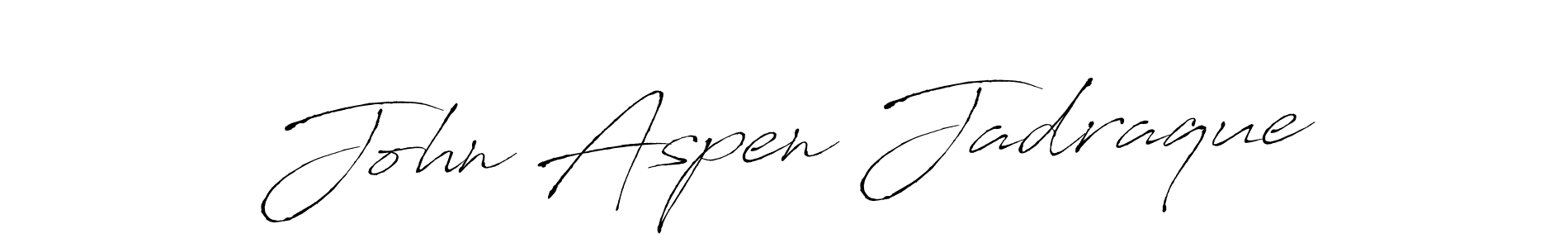 Design your own signature with our free online signature maker. With this signature software, you can create a handwritten (Antro_Vectra) signature for name John Aspen Jadraque. John Aspen Jadraque signature style 6 images and pictures png
