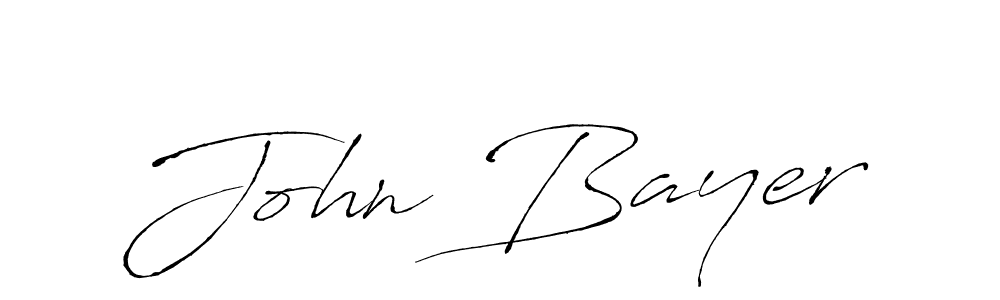 Make a beautiful signature design for name John Bayer. With this signature (Antro_Vectra) style, you can create a handwritten signature for free. John Bayer signature style 6 images and pictures png