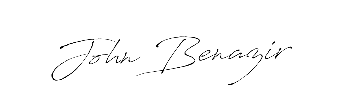 Also You can easily find your signature by using the search form. We will create John Benazir name handwritten signature images for you free of cost using Antro_Vectra sign style. John Benazir signature style 6 images and pictures png