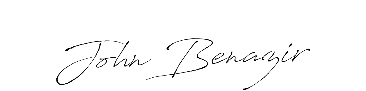 Create a beautiful signature design for name John Benazir. With this signature (Antro_Vectra) fonts, you can make a handwritten signature for free. John Benazir signature style 6 images and pictures png