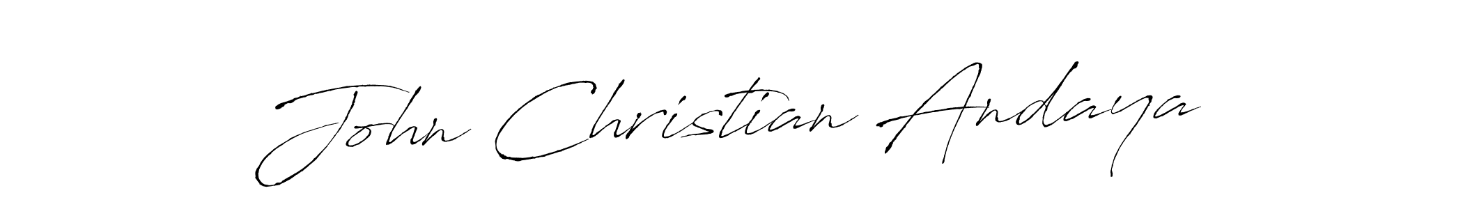 Also we have John Christian Andaya name is the best signature style. Create professional handwritten signature collection using Antro_Vectra autograph style. John Christian Andaya signature style 6 images and pictures png