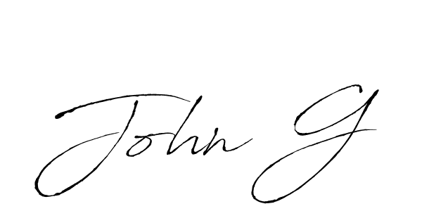 John G stylish signature style. Best Handwritten Sign (Antro_Vectra) for my name. Handwritten Signature Collection Ideas for my name John G. John G signature style 6 images and pictures png