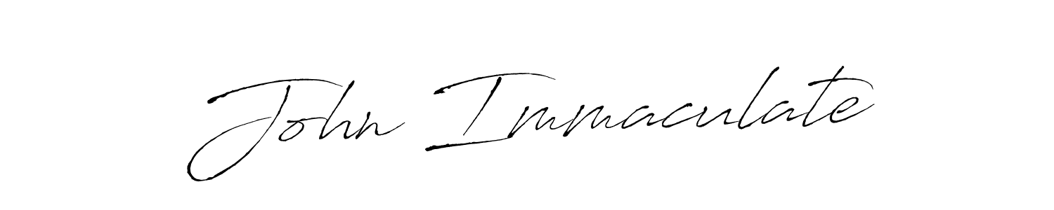 Also we have John Immaculate name is the best signature style. Create professional handwritten signature collection using Antro_Vectra autograph style. John Immaculate signature style 6 images and pictures png