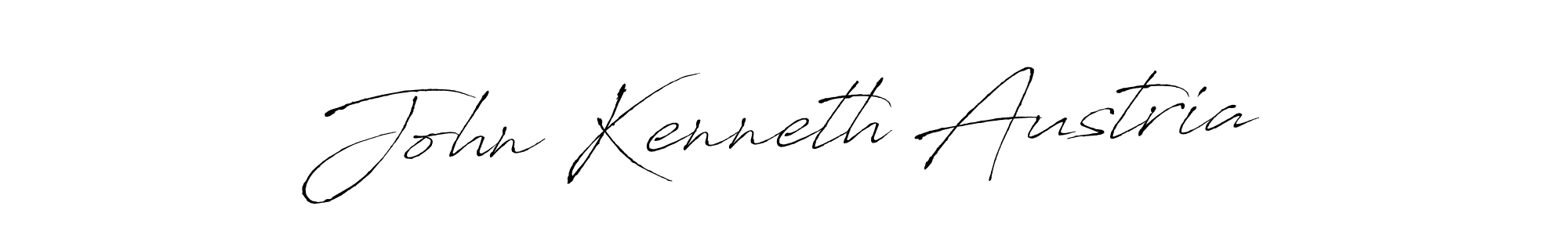 John Kenneth Austria stylish signature style. Best Handwritten Sign (Antro_Vectra) for my name. Handwritten Signature Collection Ideas for my name John Kenneth Austria. John Kenneth Austria signature style 6 images and pictures png