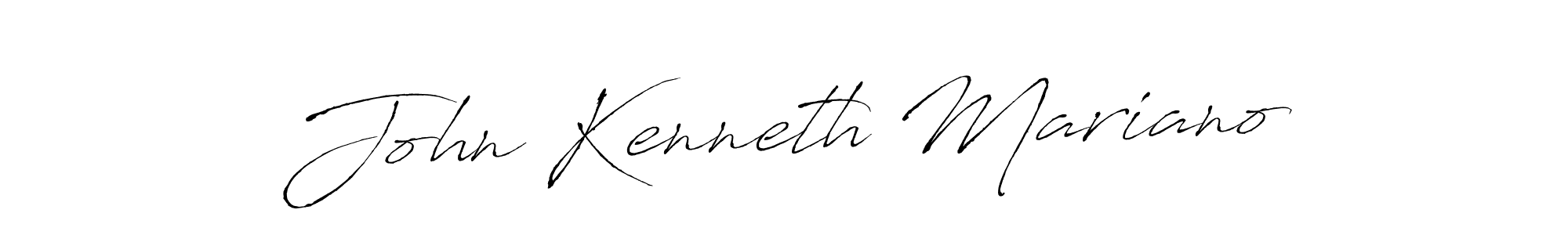 Create a beautiful signature design for name John Kenneth Mariano. With this signature (Antro_Vectra) fonts, you can make a handwritten signature for free. John Kenneth Mariano signature style 6 images and pictures png