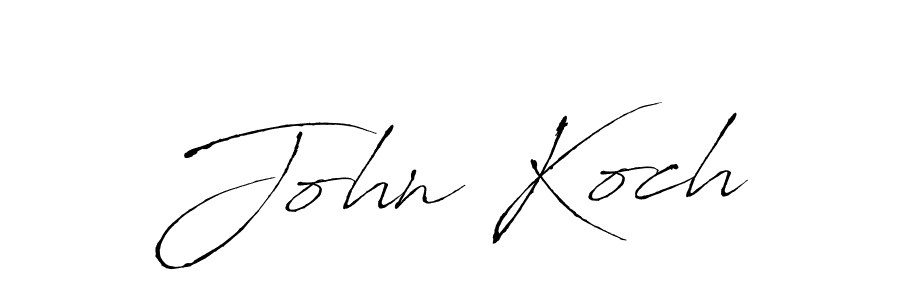 John Koch stylish signature style. Best Handwritten Sign (Antro_Vectra) for my name. Handwritten Signature Collection Ideas for my name John Koch. John Koch signature style 6 images and pictures png