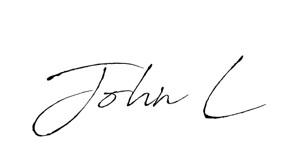 Make a beautiful signature design for name John L. With this signature (Antro_Vectra) style, you can create a handwritten signature for free. John L signature style 6 images and pictures png
