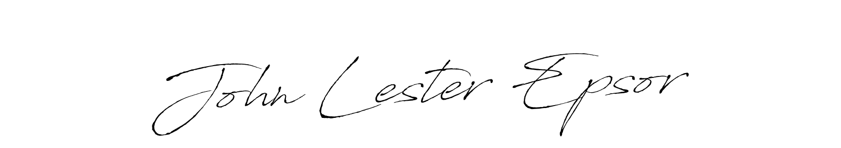 John Lester Epsor stylish signature style. Best Handwritten Sign (Antro_Vectra) for my name. Handwritten Signature Collection Ideas for my name John Lester Epsor. John Lester Epsor signature style 6 images and pictures png