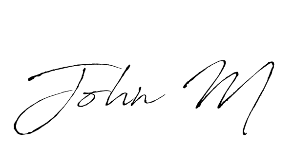 Make a beautiful signature design for name John M. With this signature (Antro_Vectra) style, you can create a handwritten signature for free. John M signature style 6 images and pictures png