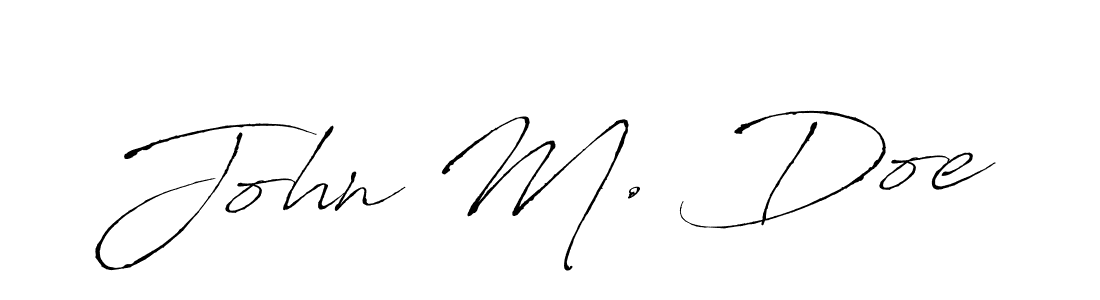 Design your own signature with our free online signature maker. With this signature software, you can create a handwritten (Antro_Vectra) signature for name John M. Doe. John M. Doe signature style 6 images and pictures png