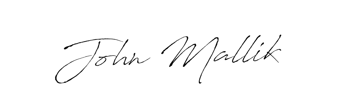 Make a beautiful signature design for name John Mallik. With this signature (Antro_Vectra) style, you can create a handwritten signature for free. John Mallik signature style 6 images and pictures png