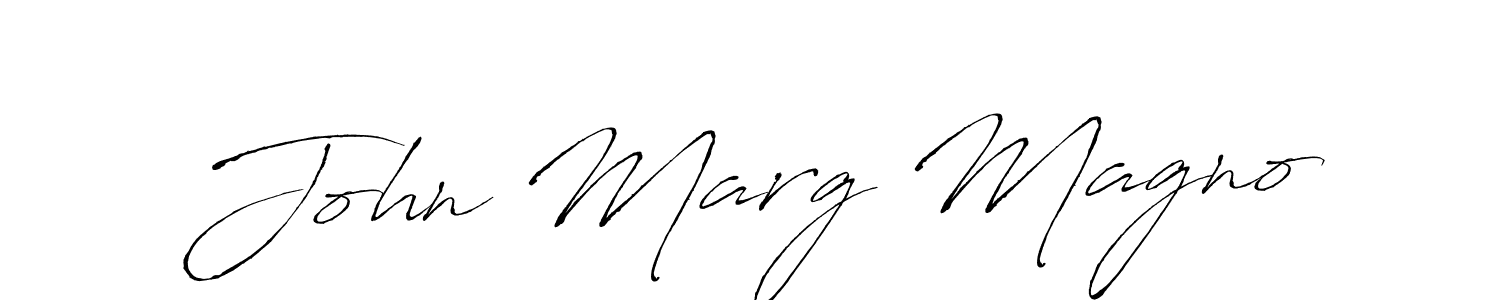 Create a beautiful signature design for name John Marg Magno. With this signature (Antro_Vectra) fonts, you can make a handwritten signature for free. John Marg Magno signature style 6 images and pictures png