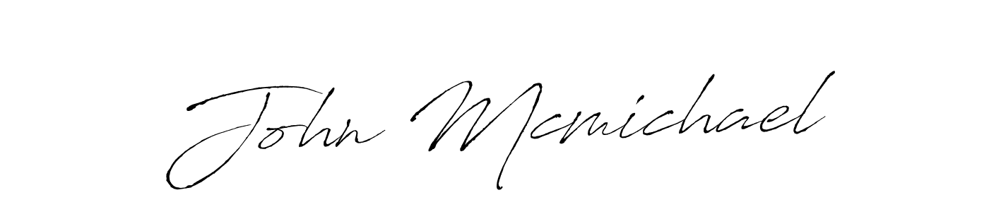 John Mcmichael stylish signature style. Best Handwritten Sign (Antro_Vectra) for my name. Handwritten Signature Collection Ideas for my name John Mcmichael. John Mcmichael signature style 6 images and pictures png
