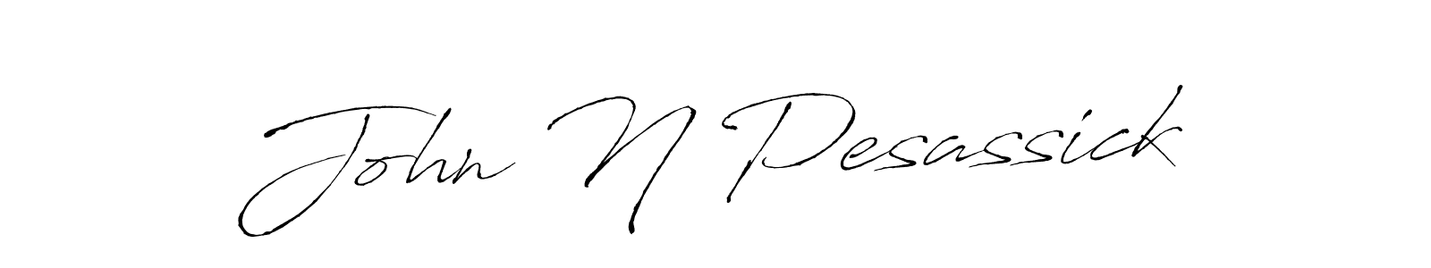 You should practise on your own different ways (Antro_Vectra) to write your name (John N Pesassick) in signature. don't let someone else do it for you. John N Pesassick signature style 6 images and pictures png