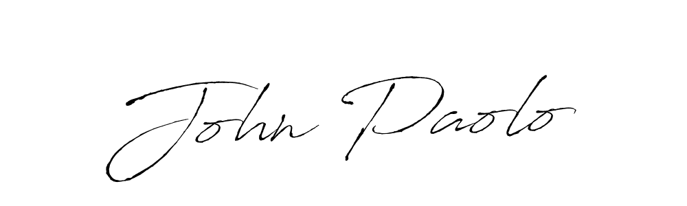 How to make John Paolo signature? Antro_Vectra is a professional autograph style. Create handwritten signature for John Paolo name. John Paolo signature style 6 images and pictures png