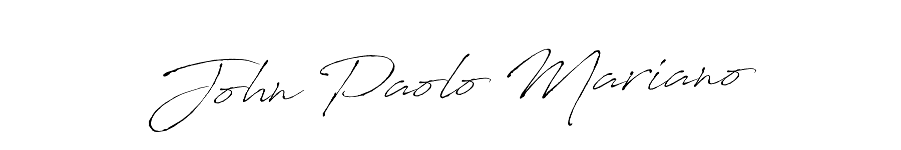 How to make John Paolo Mariano name signature. Use Antro_Vectra style for creating short signs online. This is the latest handwritten sign. John Paolo Mariano signature style 6 images and pictures png