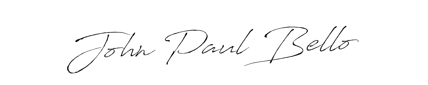 Also we have John Paul Bello name is the best signature style. Create professional handwritten signature collection using Antro_Vectra autograph style. John Paul Bello signature style 6 images and pictures png