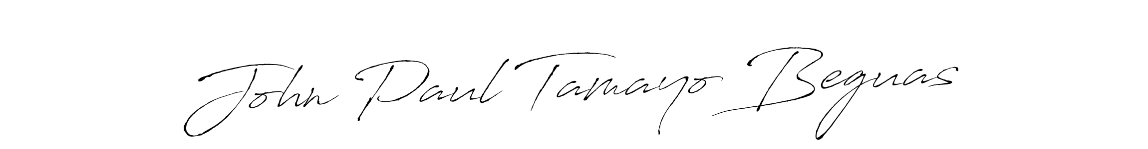 John Paul Tamayo Beguas stylish signature style. Best Handwritten Sign (Antro_Vectra) for my name. Handwritten Signature Collection Ideas for my name John Paul Tamayo Beguas. John Paul Tamayo Beguas signature style 6 images and pictures png