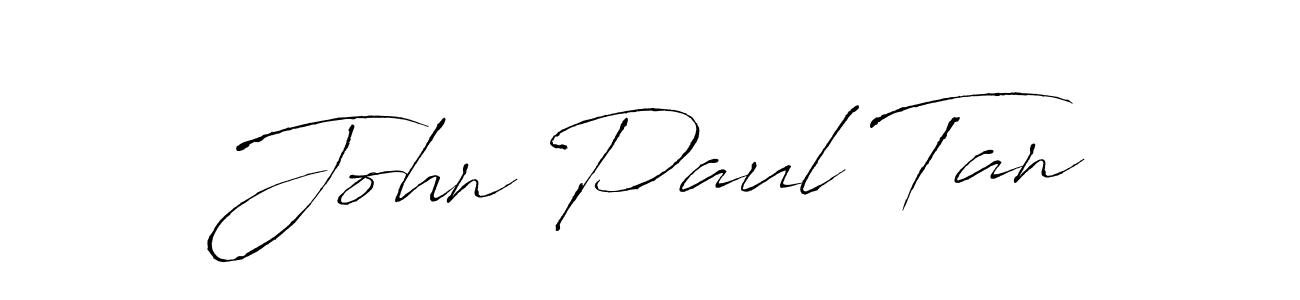 Make a beautiful signature design for name John Paul Tan. With this signature (Antro_Vectra) style, you can create a handwritten signature for free. John Paul Tan signature style 6 images and pictures png