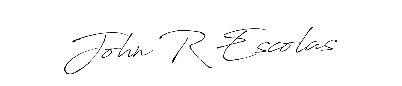 Also we have John R Escolas name is the best signature style. Create professional handwritten signature collection using Antro_Vectra autograph style. John R Escolas signature style 6 images and pictures png
