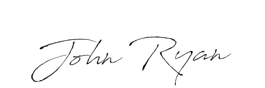 Make a beautiful signature design for name John Ryan. With this signature (Antro_Vectra) style, you can create a handwritten signature for free. John Ryan signature style 6 images and pictures png