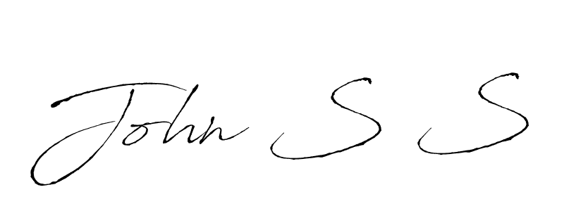 Similarly Antro_Vectra is the best handwritten signature design. Signature creator online .You can use it as an online autograph creator for name John S S. John S S signature style 6 images and pictures png