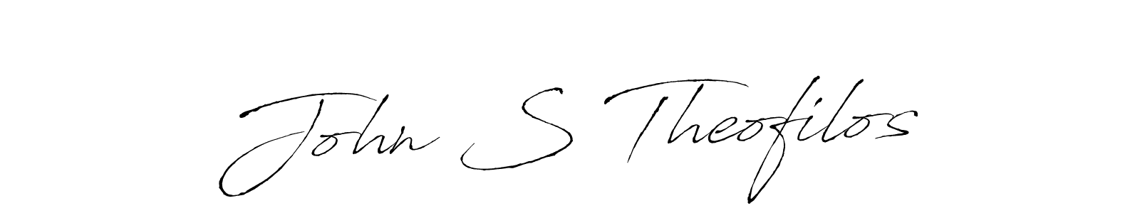 if you are searching for the best signature style for your name John S Theofilos. so please give up your signature search. here we have designed multiple signature styles  using Antro_Vectra. John S Theofilos signature style 6 images and pictures png