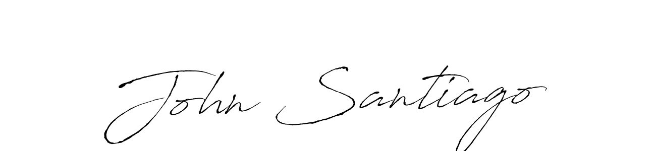Make a beautiful signature design for name John Santiago. With this signature (Antro_Vectra) style, you can create a handwritten signature for free. John Santiago signature style 6 images and pictures png