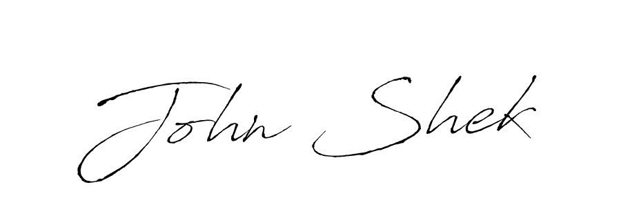 John Shek stylish signature style. Best Handwritten Sign (Antro_Vectra) for my name. Handwritten Signature Collection Ideas for my name John Shek. John Shek signature style 6 images and pictures png