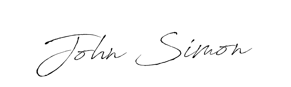 Design your own signature with our free online signature maker. With this signature software, you can create a handwritten (Antro_Vectra) signature for name John Simon. John Simon signature style 6 images and pictures png