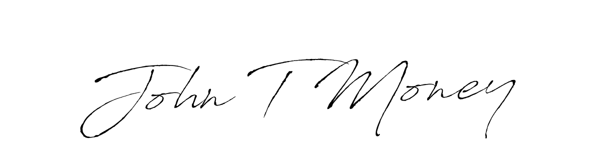 Make a beautiful signature design for name John T Money. With this signature (Antro_Vectra) style, you can create a handwritten signature for free. John T Money signature style 6 images and pictures png