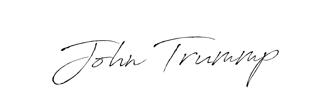 John Trummp stylish signature style. Best Handwritten Sign (Antro_Vectra) for my name. Handwritten Signature Collection Ideas for my name John Trummp. John Trummp signature style 6 images and pictures png